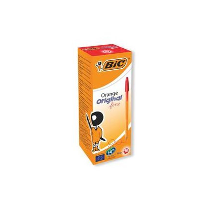 Bic Orange Fine Ballpoint Pen Red (Pack of 20) 1199110112