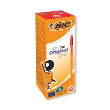 Bic Orange Fine Ballpoint Pen Red (Pack of 20) 1199110112